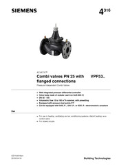 Siemens VPF53.50F25 Manual