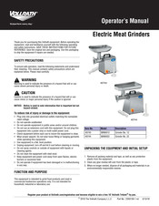 Vollrath MIN0012 Operator's Manual