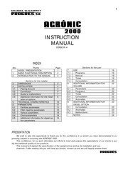Progres Agronic 2000 Series Instruction Manual