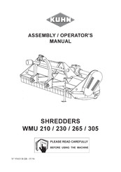 KUHN WMU 265 Assembly & Operators Manual