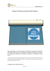 SunMaxx Solar ThermoPower-VTS30-HP-G Manual