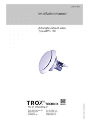 Trox Technik ATVC-100 Installation Manual