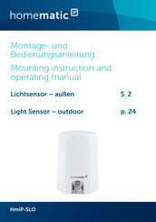 HomeMatic IP HmIP-SLO Mounting Instruction And Operating Manual