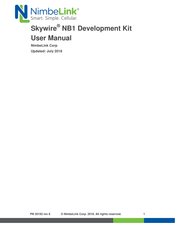 NimbeLink Skywire NL-SW-LTE-SVZM20 User Manual