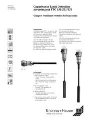 Endress+Hauser Nivocompact FTC 231 Technical Information