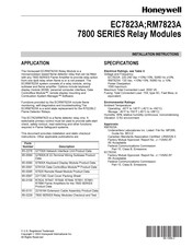 Honeywell RM7823A Installation Instructions Manual