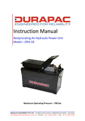 Durapac DPA-18 Instruction Manual