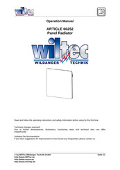 WilTec ARTICLE 60252 Operation Manual