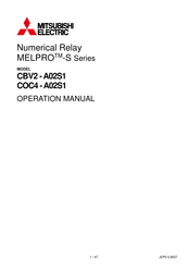 Mitsubishi Electric MELPRO CBV2 -A02S1 Operation Manual