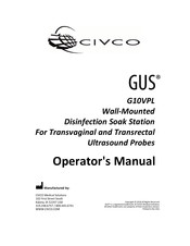 Civco GUS G10VPL Operator's Manual
