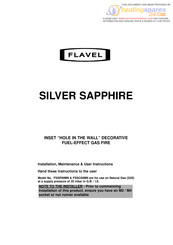 Flavel Silver Sapphire Series Installation, Maintenance & User Instructions