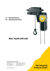 Yale lift LHG Operating Instructions Manual