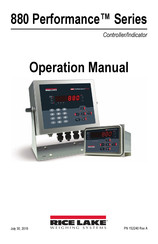 Rice Lake 880 Performance Series Operation Manual