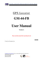 San Jose Navigation GM-44-FB User Manual