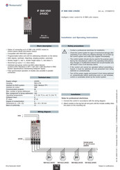 Vestamatic IF SMI KNX 24VDC Installation And Operating Instructions Manual