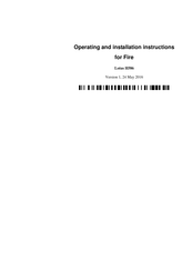 Lotus H586 Operating And Installation Instructions