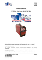 WilTec TIG200 Operation Manual