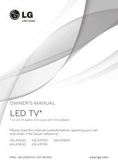 LG 65LA9700-SA Owner's Manual