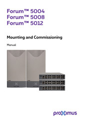 Proximus forum 525 Mounting And Commissioning Manual