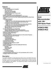 Amtel AT89C51RC2 Datasheet