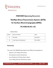 Noraxon TeleMyo DTS Operating Document