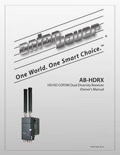 Anton Bauer One World. One Smart Choise AB-HDRX Owner's Manual