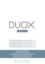 Fermax DUOX MEMOPHONE CITYLINE Quick Start Manual