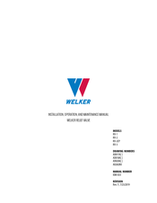 Welker RV-2CP Installation, Operation And Maintenance Manual