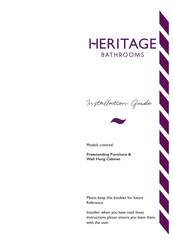 Heritage Bathrooms Freestanding Furniture & Wall Hung Cabinet Installation Manual