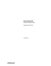 Oracle Acme Packet 6100 Hardware Installation Manual
