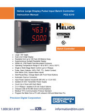 PRECISION DIGITAL Helios PD2-6310 Instruction Manual