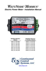 CONTINENTAL CONTROL SYSTEMS WattNode WNC-3D-240-MB Installation Manual