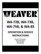 Weaver WA-75B Operation & Service Instructions
