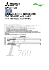 Mitsubishi Electric FR-F 740 Series Installation Manuallines