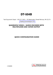 Promax DT-504B Quick Configuration Manual