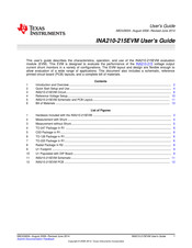 Texas Instruments INA210-215EVM User Manual