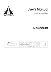 A SYSTEMS MS400HD User Manual