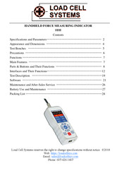 Load Cell Systems TX-500 Manual
