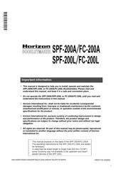 Horizon Fitness Bookletmaker FC-200A Manual