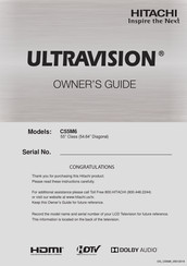 Hitachi Ultravision C55M6 Owner's Manual