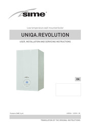 Fonderie SIME UNIQA.REVOLUTION User, Installation And Servicing Instructions