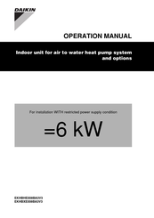 Daikin EKHBHE008BA3V3 Operation Manual