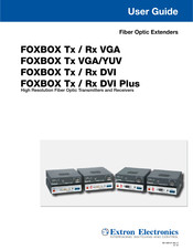 Extron electronics FOXBOX Tx DVI Plus SM User Manual