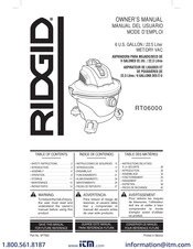 RIDGID RT06000 Owner's Manual