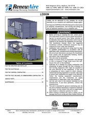 RenewAire LE-8X*INV Series Manual