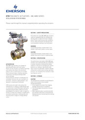 Emerson AW Series Installation And Operation Manual