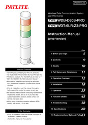 PATLITE WDT-6LR-Z2-PRO Instruction Manual