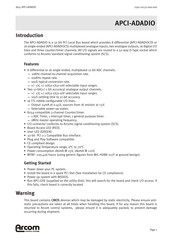 ARCOM APCI-ADADIO Manual
