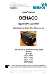 DEHACO DEH 7500 User Manual