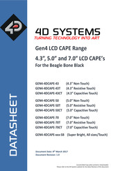 4D systems Gen4 LCD CAPE Series Datasheet